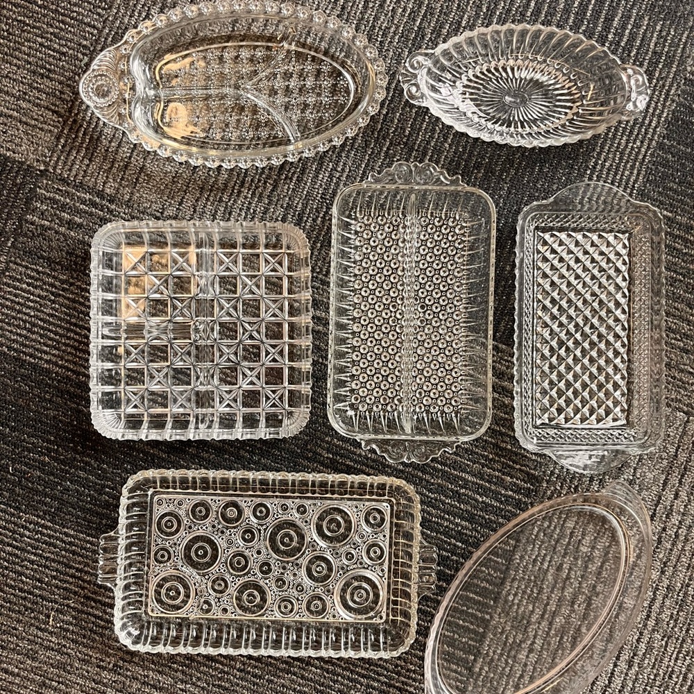 Vintage Glass Vanity Tray